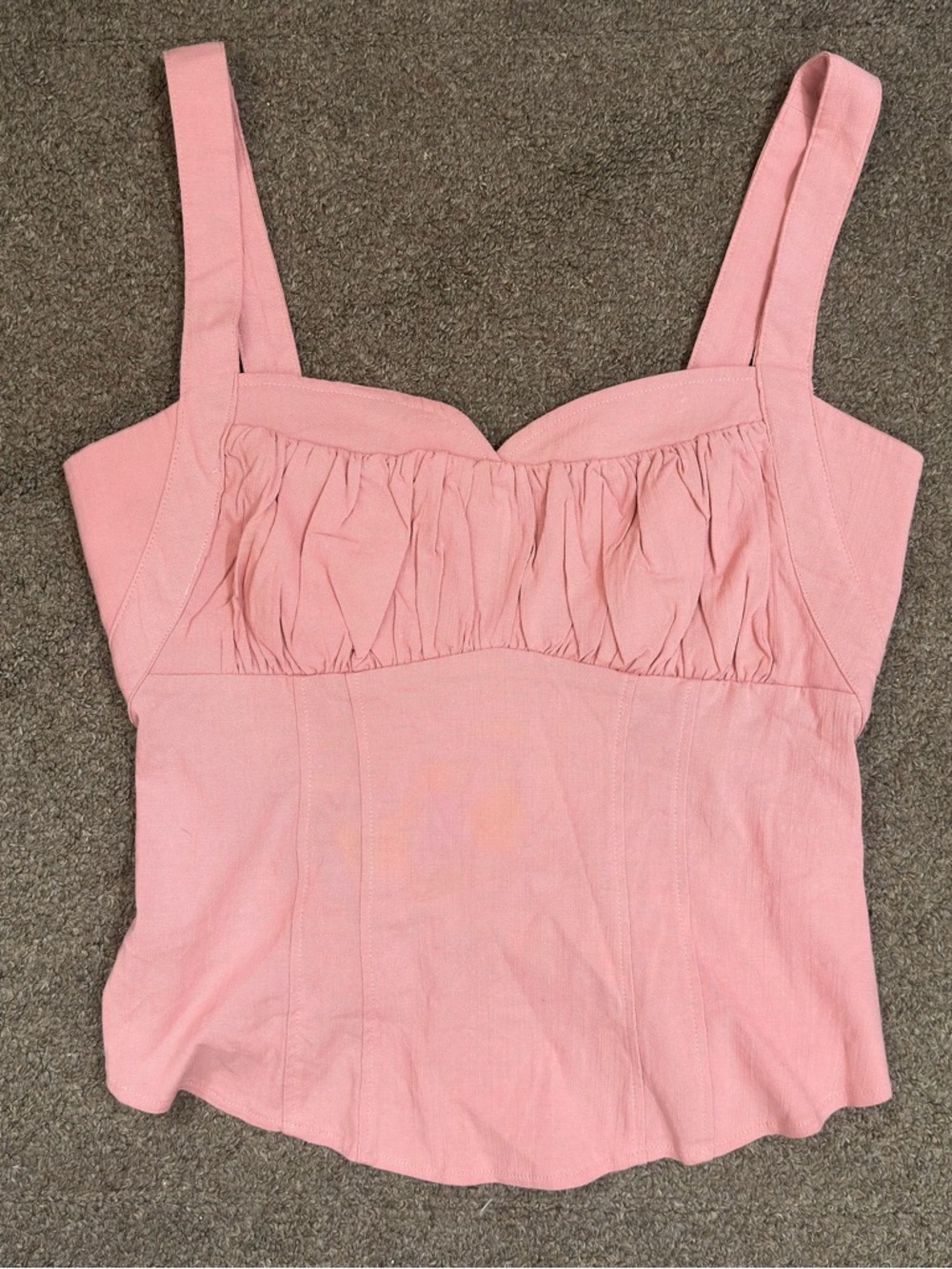 Free People Rose Pink Smocked Cami